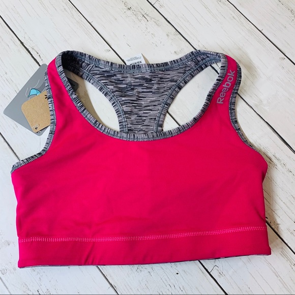 Reebok reversible sport’s bra gray pink NWT XS - Picture 6 of 7